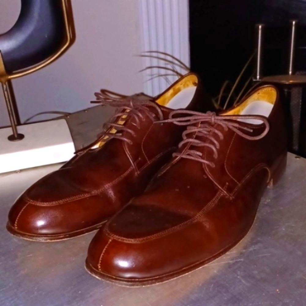 E. VOGEL Custom Brown Genuine Leather Dress Shoes, 14 - Picture 7 of 11
